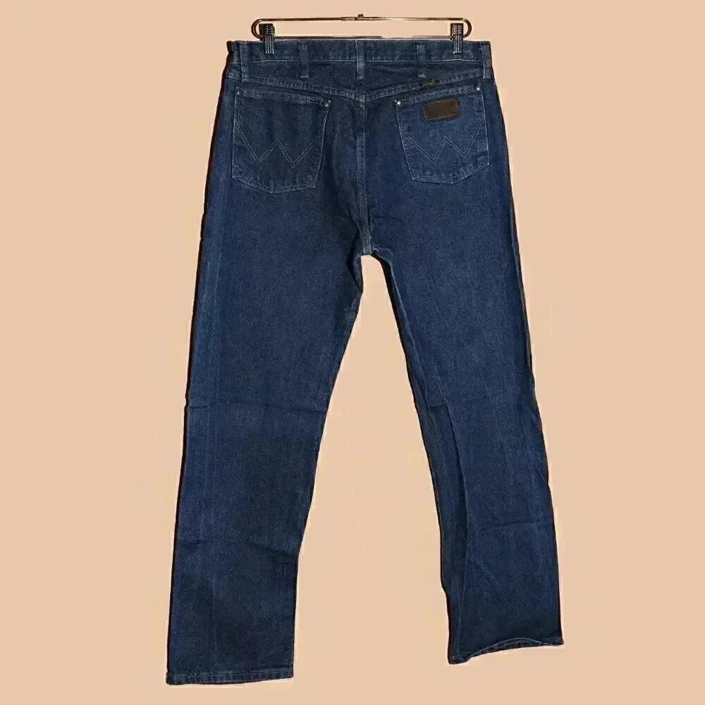 Wrangler‎ Jeans 47 Regular Fit MWZ Distress Dark Classic Wrangler Denim Size 35
